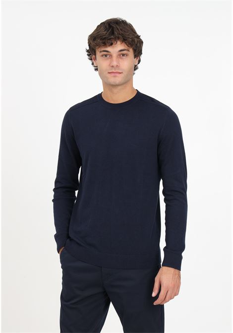 Blue men's cotton sweater SELECTED HOMME | 16074682Navy Blazer